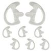 HELETUL Silicone Ear Mold for Walkie Talkie Surveillance Earpiece (Left and Right, 4 Pairs, Medium, Clear) view 1
