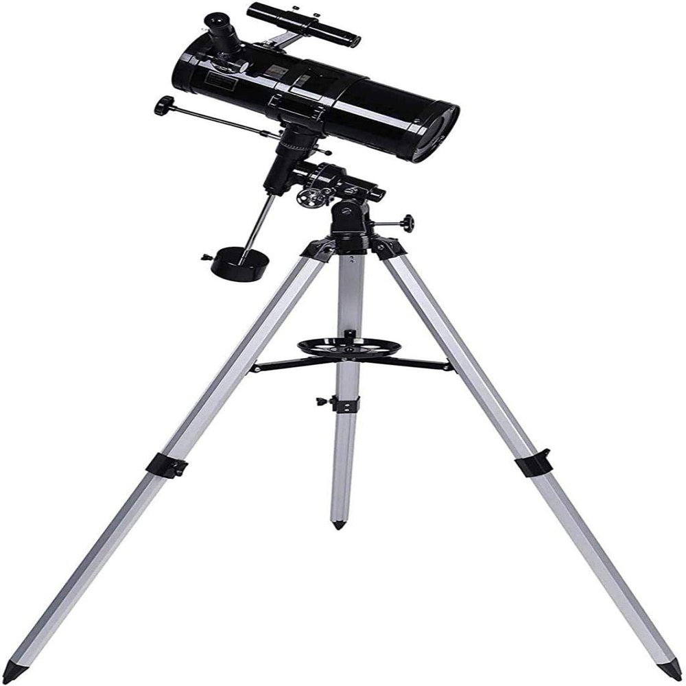 High Power Binoculars, 110Mm Large Reflector Telescope for Beginners Adults,500X Space Astronomical Reflector Telescopes with Height Adjustable Aluminum Tripod,Black for indoor/outdoor
