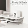 Fenge Acrylic Monitor Stand, 42.5 Inch Clear Dual Monitor Riser with Metal Storage, 2 Tier Computer Riser with LED Lights for Desk, Laptop, Printer, TV view 4