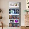 VEVOR Media Storage Cabinet, 5-Layer DVD Shelf, Adjustable CD Shelves, Protects & Organizes Music, Movie, Video Games or Memorabilia Collections, White view 2