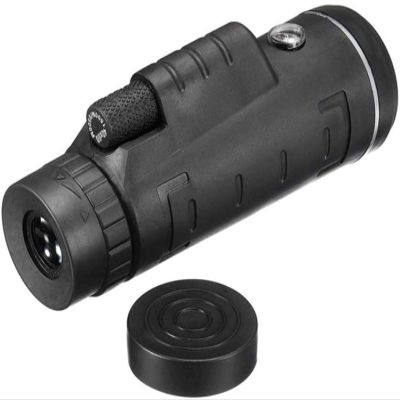 DirectNine Basics High Power Binoculars, 40x60 Monocular Telescope, Portable Monocular Compact with BAK4 Prism Lens Monocular with Compass and Smartphone Adapter and Tripod for indoor/outdoor