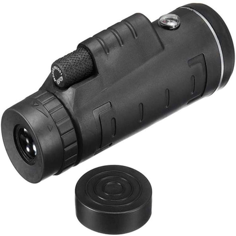 DirectNine Basics High Power Binoculars, 40x60 Monocular Telescope, Portable Monocular Compact with BAK4 Prism Lens Monocular with Compass and Smartphone Adapter and Tripod for indoor/outdoor