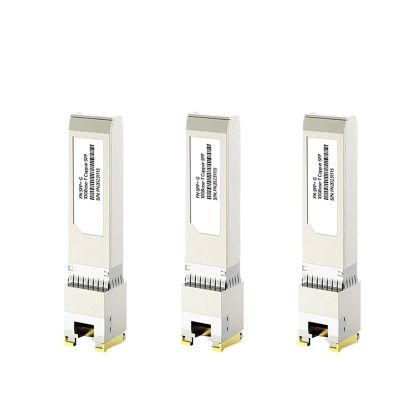 PRPYVPEY 10G RJ45 Copper SFP+ Transceiver 30M/80M RJ45 Port 10GBase-T Compatible with for Ethernet Fiber Switch(3pcs 80M)