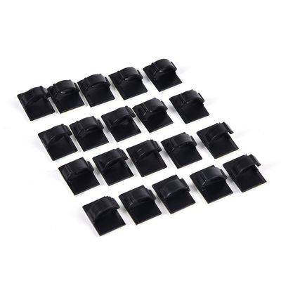 SagaSave 30 PCS Adhesive Cable Clips, Wall Wire Clips for Cable Management, Strong Cord Clips Wire Holders for The Wall, Under Desk, Christmas Lights, Car, Dash Cam, Ethernet, Electric Wires