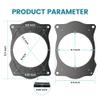 NuIth Rear Deck 6x9 to 6.5 inch Speaker Adapter Spacer Rings for Toyota + 6x9 Inch Metal Mesh Round Speaker Grill Cover view 2