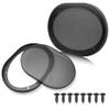 NuIth Rear Deck 6x9 to 6.5 inch Speaker Adapter Spacer Rings for Toyota + 6x9 Inch Metal Mesh Round Speaker Grill Cover view 4