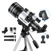 Astronomical Telescope for Kids, 70mm Aperture, 400mm Focal Length, 24-180X Magnification, Fully Multi-Coated Optics, AZ Mount with Tripod view 1