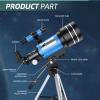 Astronomical Telescope for Kids, 70mm Aperture, 400mm Focal Length, 24-180X Magnification, Fully Multi-Coated Optics, AZ Mount with Tripod view 3