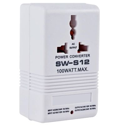 100W Voltage Converter Travel Adapter 110V/120V to 220V/240V Travel Step-Up & Down Voltage Converter Transformer