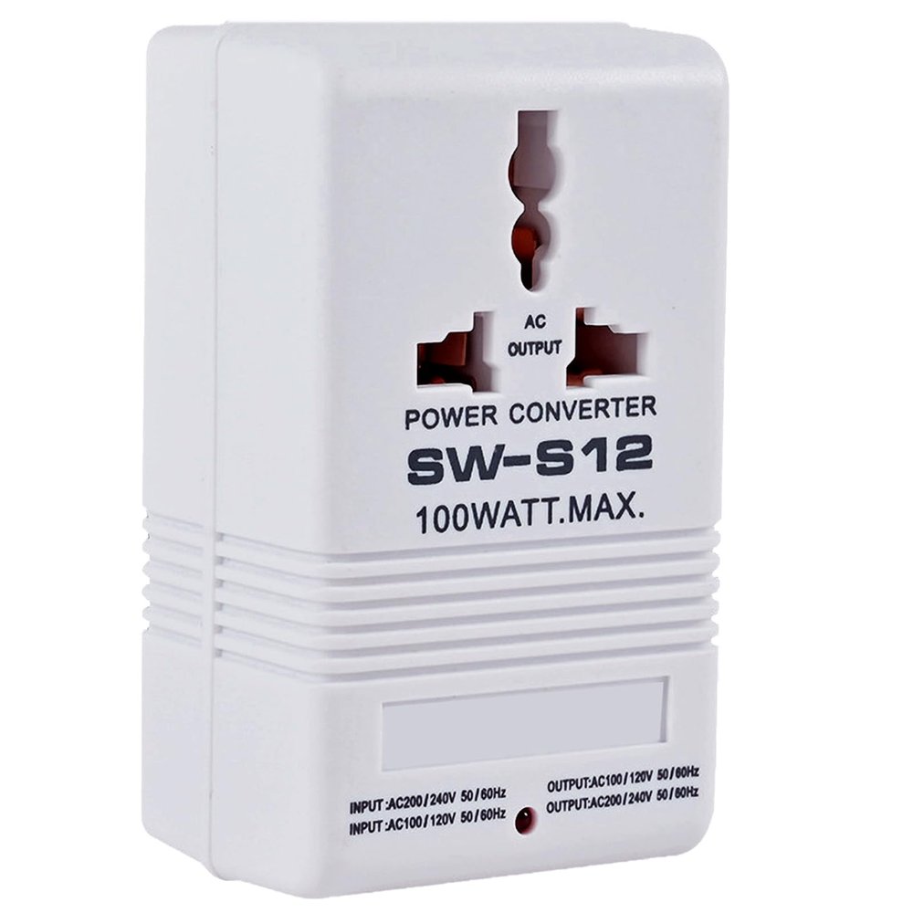 100W Voltage Converter Travel Adapter 110V/120V to 220V/240V Travel Step-Up & Down Voltage Converter Transformer