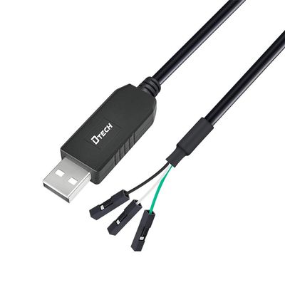 DTECH 6ft USB to TTL Serial Cable 3.3V 3 Pin TX RX Signal UART Adapter Genuine FTDI FT232RL Chip Debug Cord Compatible with Windows 11 10 8 7 Linux MAC OS 3Pin 3v3 2.54mm Dupont Female Header