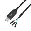 DTECH 6ft USB to TTL Serial Cable 3.3V 3 Pin TX RX Signal UART Adapter Genuine FTDI FT232RL Chip Debug Cord Compatible with Windows 11 10 8 7 Linux MAC OS 3Pin 3v3 2.54mm Dupont Female Header view 1
