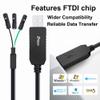 DTECH 6ft USB to TTL Serial Cable 3.3V 3 Pin TX RX Signal UART Adapter Genuine FTDI FT232RL Chip Debug Cord Compatible with Windows 11 10 8 7 Linux MAC OS 3Pin 3v3 2.54mm Dupont Female Header view 2