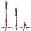Fotopro 73" 3-in-1 Carbon Fiber Monopod with Pedal, Carbon Fiber Travel Monopod with Feet Max Load 22lbs for DSLR Camera Stabilizer Videography Kit, X-Airfly Mono Orange view 1