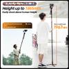 Fotopro 73" 3-in-1 Carbon Fiber Monopod with Pedal, Carbon Fiber Travel Monopod with Feet Max Load 22lbs for DSLR Camera Stabilizer Videography Kit, X-Airfly Mono Orange view 3