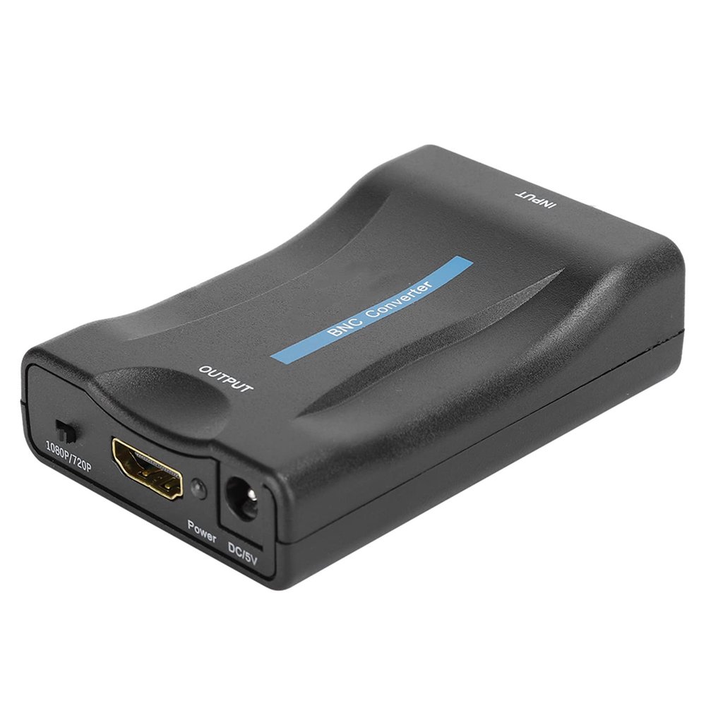 BNC to HDTV Converter with Audio Port, Lossless 1080P / 720P Output, PAL/NTSC Auto Detection, 3D Compensation Technology for Analog Camera