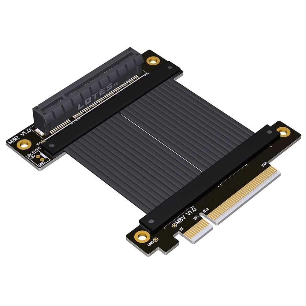 JMT PCI-e 4.0 x8 to x8 Extension Cable 128G/bps High Speed GEN4 for x8 Interface SSD Graphics Card (M88VR,15CM)