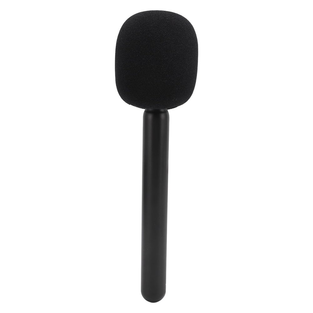 NOENNULL Mic Handheld Adapter with Windshield Foam Lightweight Interview Microphone Handle for Rode GO II