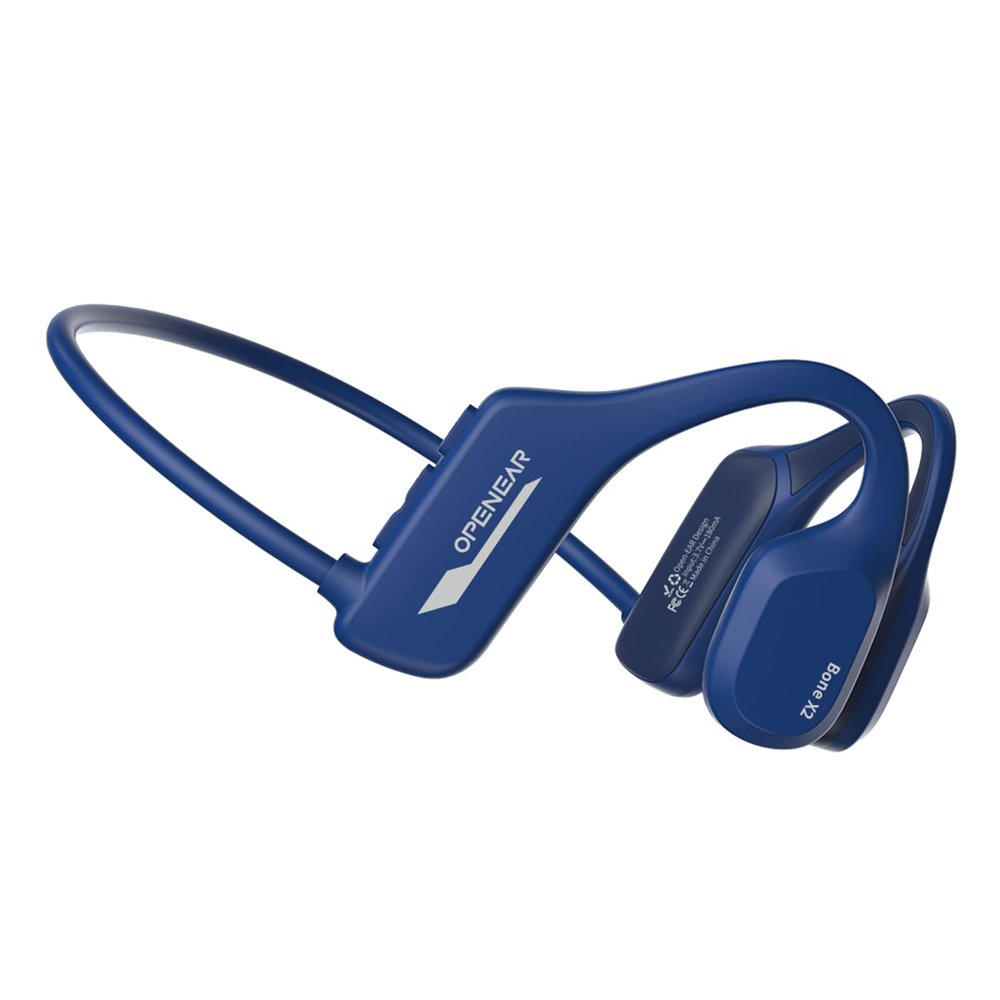 Bone Conduction Headphones Swimming Headphones Wireless Headphones Bluetooth IPX8 Waterproof Headphones Open Ear Workout Headphones With Microphones 8Hr Playtime Built-In Mp3 Player 8G Memory blue