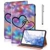 VODEFOX Case for Samsung Galaxy Tab S6 Lite,PU Leather Flip Case with Card Solt Protective Cover for Samsung Galaxy Tab S6 Lite Tablet 10.4 inch 2024/2022 / 2020 - Two Hearts view 1