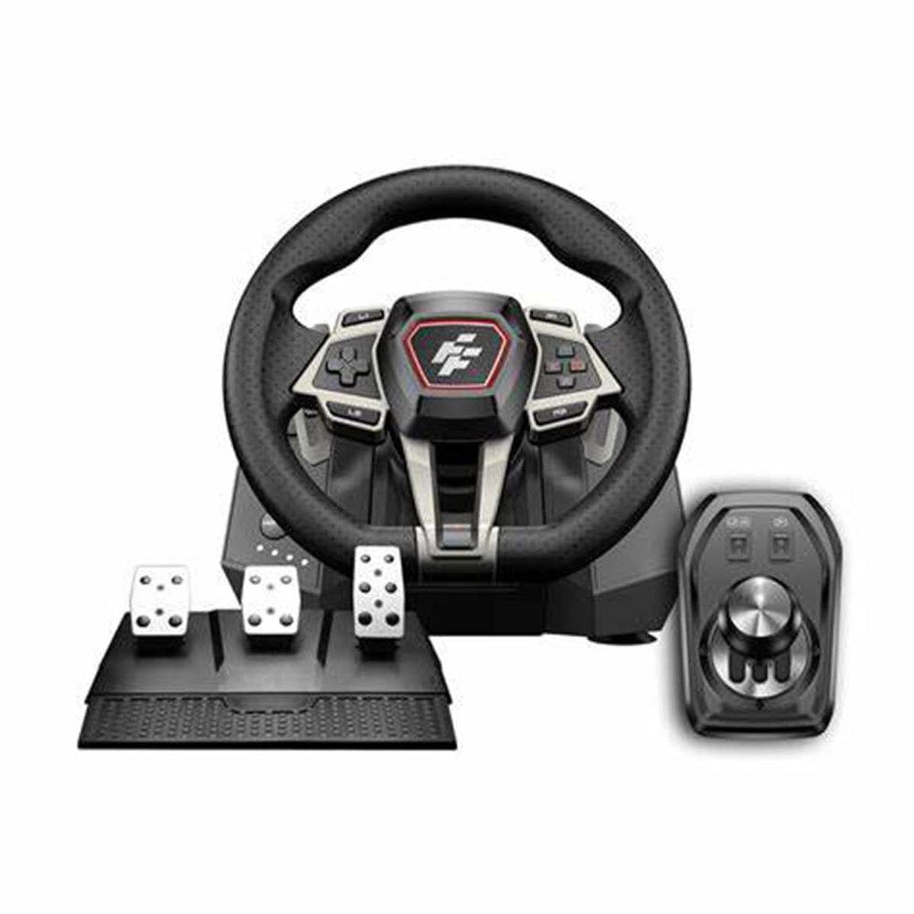 Flashfire F107 IMOLA Racing FORCE FEEDBACK Wheel,Pedals, Shifter, Hall-Effect Sensor, Vibration Feedback Function, Adjustable Rotation 270 and 900, Red/Black for PS4, XBOX X/S and One, Switch, PC