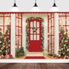 10x6.5ft Christmas Backdrop Xmas Christmas Tree Green Pine Leaves Photography Background Merry Christmas Party Decorations Kids Adults Portraits Family Decor Photo Studio Props view 1