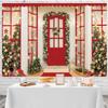 10x6.5ft Christmas Backdrop Xmas Christmas Tree Green Pine Leaves Photography Background Merry Christmas Party Decorations Kids Adults Portraits Family Decor Photo Studio Props view 4