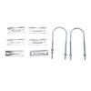 Antenna Pipe Clamp Double Jaw Blocks U Bolts Kit, Stronger Grip, High Strength Bracket, Mast Mount for TV Flag Post, Iron, 1 Set (Type 2) view 1