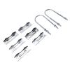 Antenna Pipe Clamp Double Jaw Blocks U Bolts Kit, Stronger Grip, High Strength Bracket, Mast Mount for TV Flag Post, Iron, 1 Set (Type 2) view 2