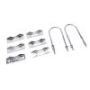 Antenna Pipe Clamp Double Jaw Blocks U Bolts Kit, Stronger Grip, High Strength Bracket, Mast Mount for TV Flag Post, Iron, 1 Set (Type 2) view 3