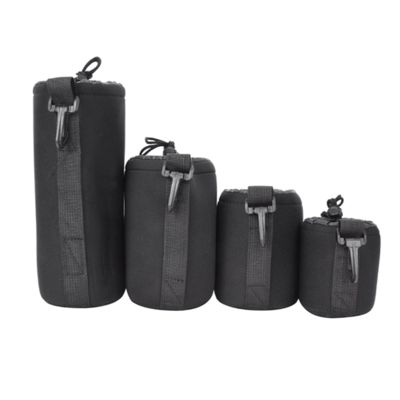 Holigie Camera Lens Case, Camera Lens Bag 4PCS Portable Thick Neoprene Flexible Soft Plush, Lens Case for All Major Brands Dslr Camera Lens(S M L XL)