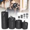 Holigie Camera Lens Case, Camera Lens Bag 4PCS Portable Thick Neoprene Flexible Soft Plush, Lens Case for All Major Brands Dslr Camera Lens(S M L XL) view 2