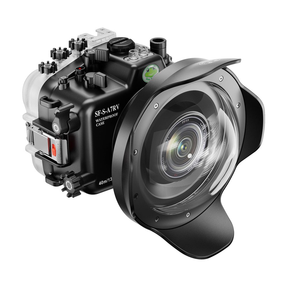 Sea frogs Camera Housing Compatible with Sony A7R5 with 16-35mm, 28-70mm Wide Angle Lens,Waterproof IPX8 Rated, 40m/130ft Depth Protection Underwater Camera Case, Ideal for Diving, Surfing, Rowing