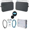 Rockville RGHR2 Bundle: Marine Boat Receiver w/Bluetooth, (2) HP65S Black 6.5 in 500W Peak/160W RMS Home Theater Speakers, RXM-T1 Amplifier, RMWK4 4 AWG Amp Installation Kit, 5-Items view 1
