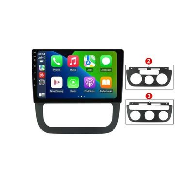 Car Radio for Volkswagen VW Jetta 5 2005-2010 Stereo Upgrade Dash Kit,1+32GB 9" IPS Touch Screen Head Unit with Car-Play & Android Auto/SWC/Rear View GPS Navigation