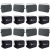 Rockville Bundle: (4) Pair HP65S Black 6.5" 250w Indoor/Outdoor Swivel Home Theater Speakers Bundle with (4) RWBC65S Neoprene Covers (8 Items) view 1