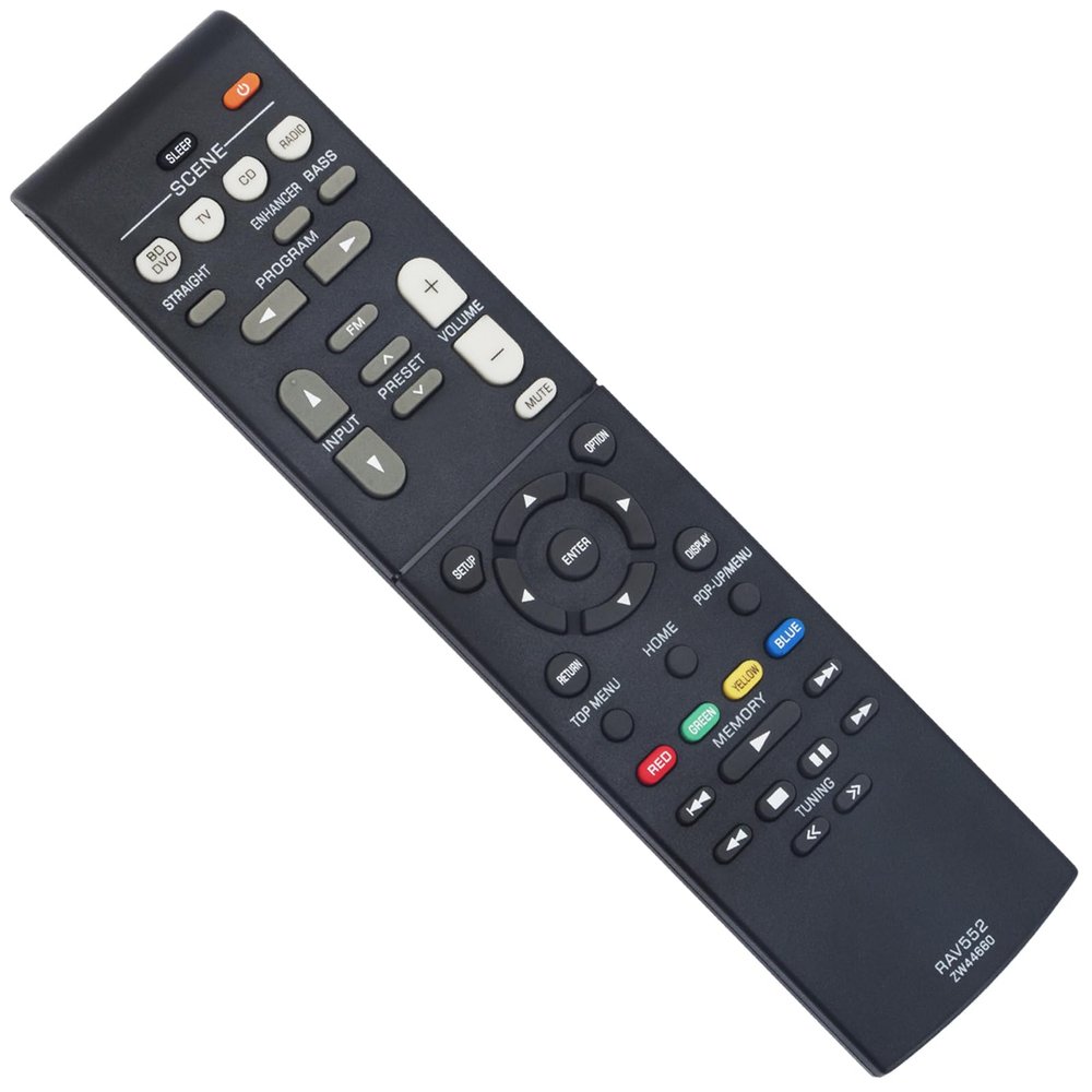 Allimity RAV552 ZW44660 Replacement Remote fit for Yamaha AV Receiver HTR-2071 RX-V283 RX-V283BL RAV549 RX-V383 HTR-3071 RX-V385 HTR-3072 RX-V381 HTR-3069 RX-V579 RX-V479 RX-V379 HTR-4068 TSR-5790