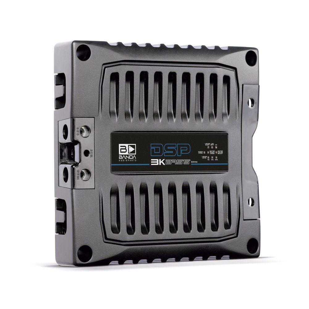 BANDA Audioparts DSP3K2BLACKBASS DSP 3K Bass Digital Amplifier 3000 Watts Rms 2-Ohms Car Audio Amp with Limiter 1 Channel - DSP3K2BLACK