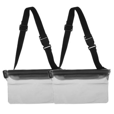 Toddmomy 2pcs Adjustable Phone Pouch Waist Bag for Swimming and Outdoor Activities Material Fits All Waist