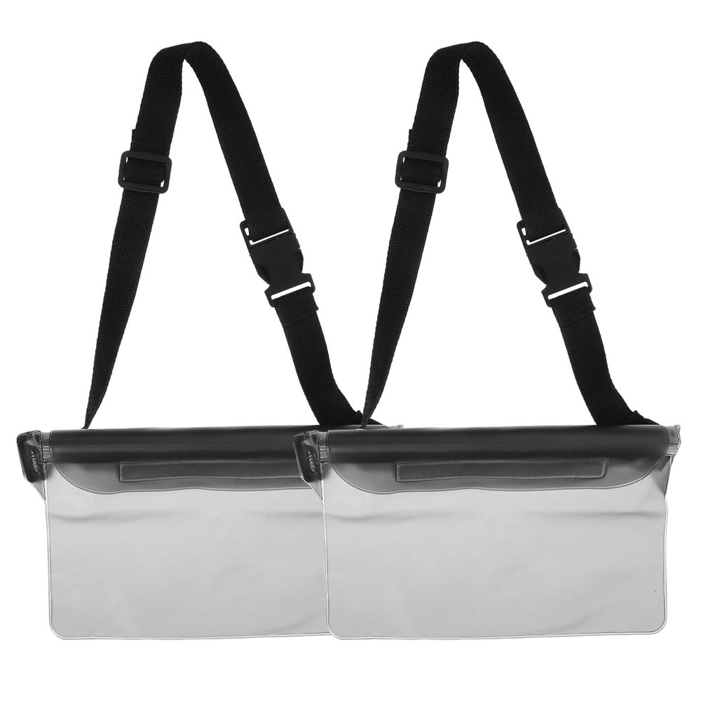 Toddmomy 2pcs Adjustable Phone Pouch Waist Bag for Swimming and Outdoor Activities Material Fits All Waist