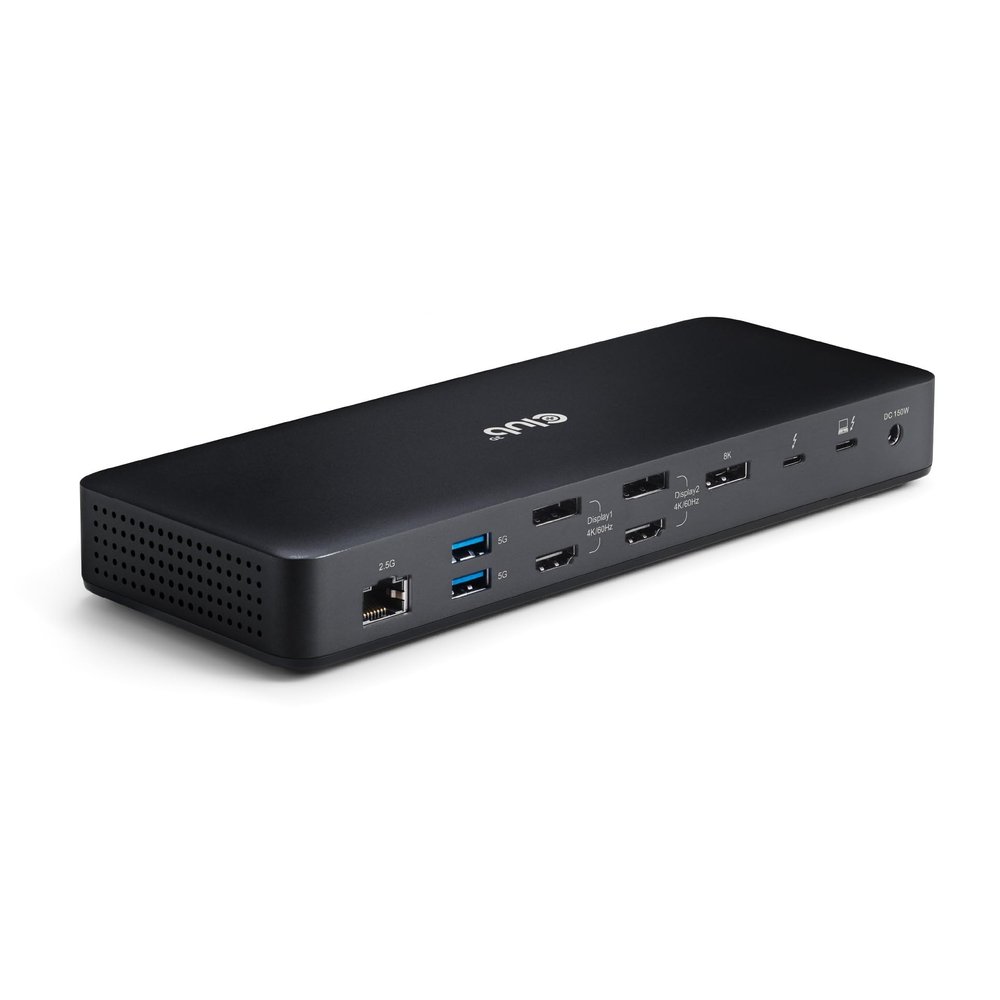 Club 3D CSV-1583 Thunderbolt 4 Certified 16-in-1 Docking Station- with 40Gbps Data and Video, 4 Display Output, Ethernet RJ45 2.5Gbps