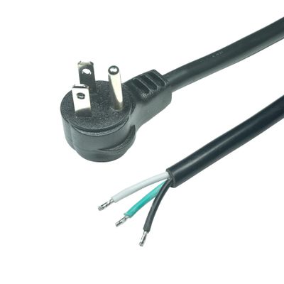Flat Plug Power Cord 10 ft, Black, 16 Gauge 13 Amp