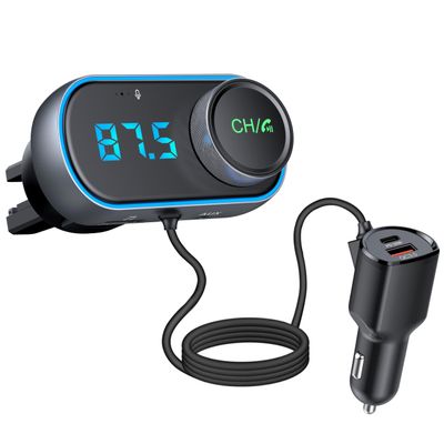 FM Modulator AUX Audio MP3 Player USB Type C PD Fast Charging Car Charger Handsfree Car Kit FM Transmitter