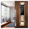 Compatible for Samsung SHS-P718 Fingerprint Digital Door Lock Push/Pull Door Lock Security Home Lock Wooden Password Lock for Home(Pull) view 1