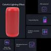 Jectse Portable Bluetooth Speakers, IPX4 Speaker with RGB Lights, Dual Pairing Stereo Sound Shower Speakers for Home Party Indoor Outdoor (Red) view 2