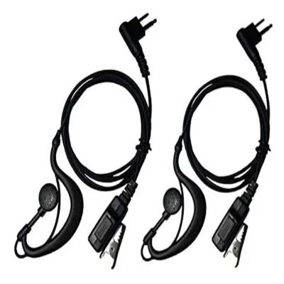 2pcs G-Shape Earpiece Headset Mic PTT, for 2 pin ~Ola cls1110 1410 cp200 gp2000 cls1450 CP040, CP140 2 Way