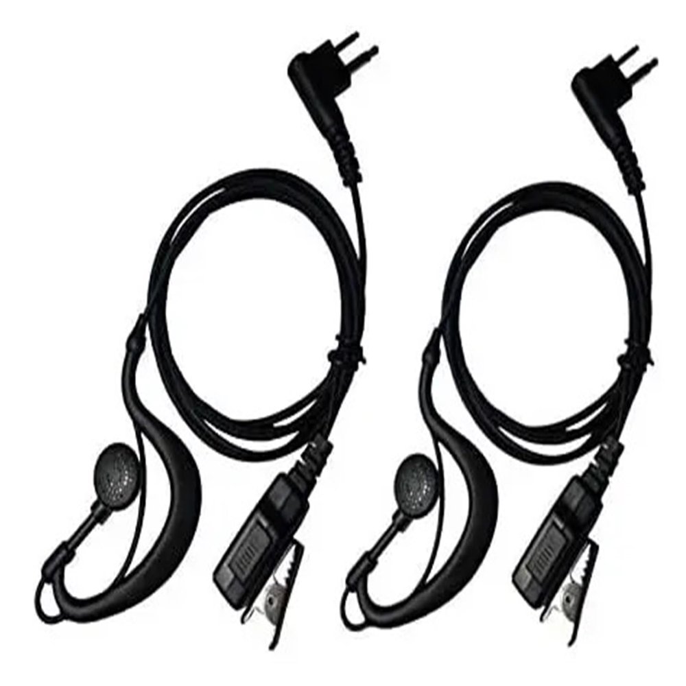 2pcs G-Shape Earpiece Headset Mic PTT, for 2 pin ~Ola cls1110 1410 cp200 gp2000 cls1450 CP040, CP140 2 Way