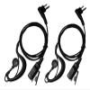 2pcs G-Shape Earpiece Headset Mic PTT, for 2 pin ~Ola cls1110 1410 cp200 gp2000 cls1450 CP040, CP140 2 Way view 1