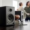 Audioengine A5 Black Bluetooth Bookshelf Speakers with S8 Black Subwoofer and DS2 Stands view 4