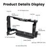 Poyinco Bracket kit for SonyA6700 Camera Bracket with HDMI Cable Clip, NATO Rail, Cold Shoe and Multiple 1/4" and 3/8" Threaded Holes, Aluminum Video Bracket JN-097 view 4